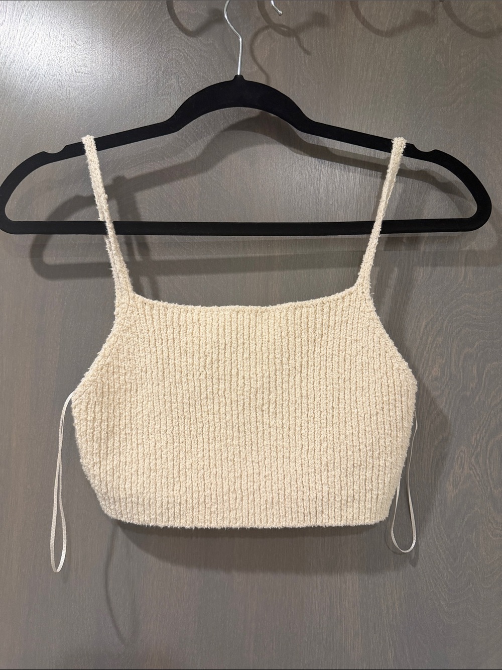 Cream Knit Cropped Zara top
